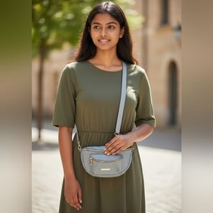 EC | Adrienne Vittadini Light Blue Crossbody Bag